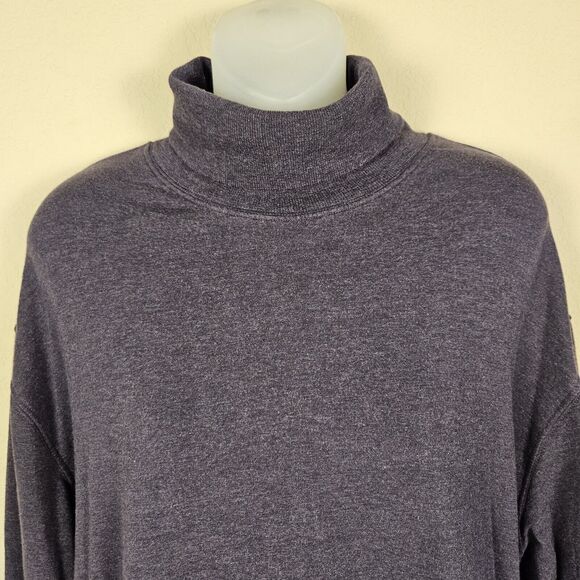 ATHLETA Balance Cinch Turtleneck Sweatshirt Crocus Violet Tunic Athleisure L - Picture 5 of 13